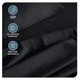 thumbnail image 3 of Twin XL Sheet Set - 1800 Ultra-Soft Microfiber Twin Extra Long Sheets - Double Brushed - Deep Pockets - Easy Fit - Soft - 3 Piece Set - Bed Sheets (Twin XL, Heathered Black), 3 of 8