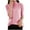 Pink, variant on biudgviw 3/4 Sleeve Sweater for Women Mock Neck Casual Pullover Tops Loose Fit Plain Lightweight Fall Sweater