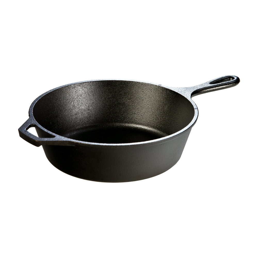 Lodge 10.25" Deep Skillet, Seasoned Cast Iron, L8Dsk3, Black Walmart