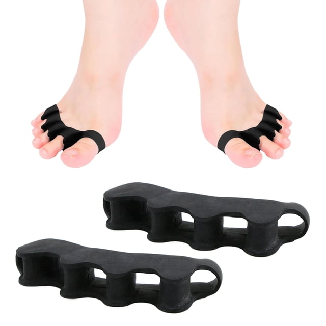 2Pcs Toe Separators for Overlapping Toes Soft Silicone Bunion Corrector for Men Women Reusable Ergonomic Spacer for Foot Alignment Hallux Valgus Relief