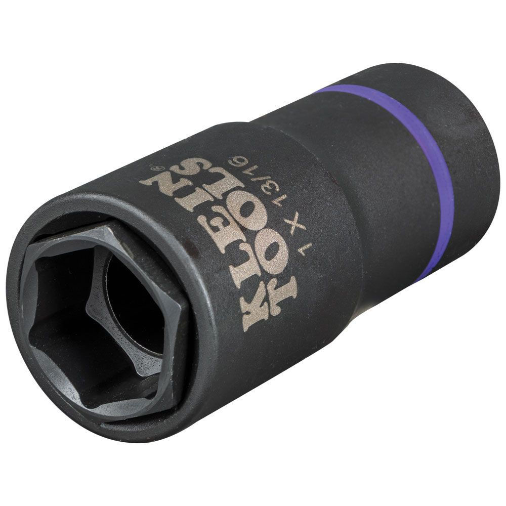 Klein Tools 66065 1 in. and 13/16 in. 2-in-1 6-Point Impact Socket