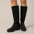 thumbnail image 2 of Taqqpue Women's Knee High Boots Plus Size Round Toe Mid Heel Height Increasing Soft Sole Comfortable Long Boots for Women Size 5.5-11 Fashion Dress Shoes Fall Winter Riding Footwear, 2 of 10
