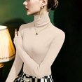 thumbnail image 2 of Kamentoy Womens Long Sleeve Shirts Basic Turtleneck Ribbed Thermal Underwear Tops | Slim Fit Base Layers Tee, Tight Undershirts, Going Out T-shirts, 2 of 5