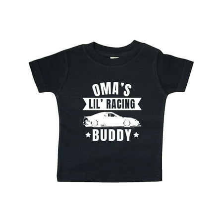 

Inktastic Oma s Lil Racing Buddy with Car Silhouette Gift Baby Boy or Baby Girl T-Shirt