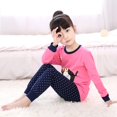 thumbnail image 3 of Conjuntos de pijama de Navidad para niños y niñas, ropa interior a rayas de dibujos animados, chándales informales para el hogar, ropa de dormir, traje deportivo, 4-11 años, novedad, 3 of 4