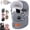 Gray, variant on 5-in-1 Unisex Winter Thermal Hat with Goggles, Detachable Breathing Valve Mask, Reflective Strips, Fleece Neck Warmer for Skiing and Cycling, Beige