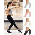thumbnail image 4 of Non Slip Pilates Socks with Grips for Women, Grip Socks for Yoga Ballet Barefoot Workout Anti Skid Athletic Socks 4 pack, 4 of 6