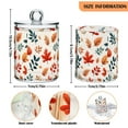 thumbnail image 5 of Yayeee 4 Pack Qtip Holder Bathroom Cotton Swab Canister with Lid Clear Dispenser Set, Hand Drawn Autumn Leaves, 5 of 6