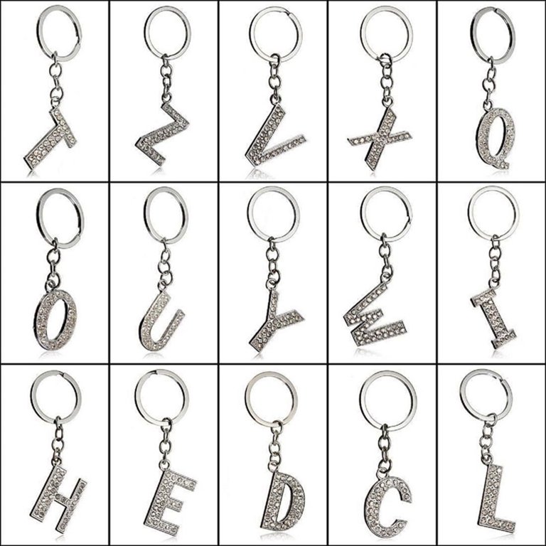 Initial Metal Letter Keychain, Metal Letters Accessories