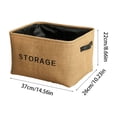 thumbnail image 3 of Beautynvta Foldable Storage Bin, Linen Fabric Storage Basket with Handles for Home, Office, Closet, 14.6x10.2x8.7 Inch, 3 of 6