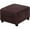 Brown, variant on One Set of Stool Protection Covers Square Ottoman Ottoman Slipcover Square Footstool Protector Storage Stool Ottoman Stretch with Elastic Bottom Feature Real Velvet Plush Fabric(Length:27 32 Inch)