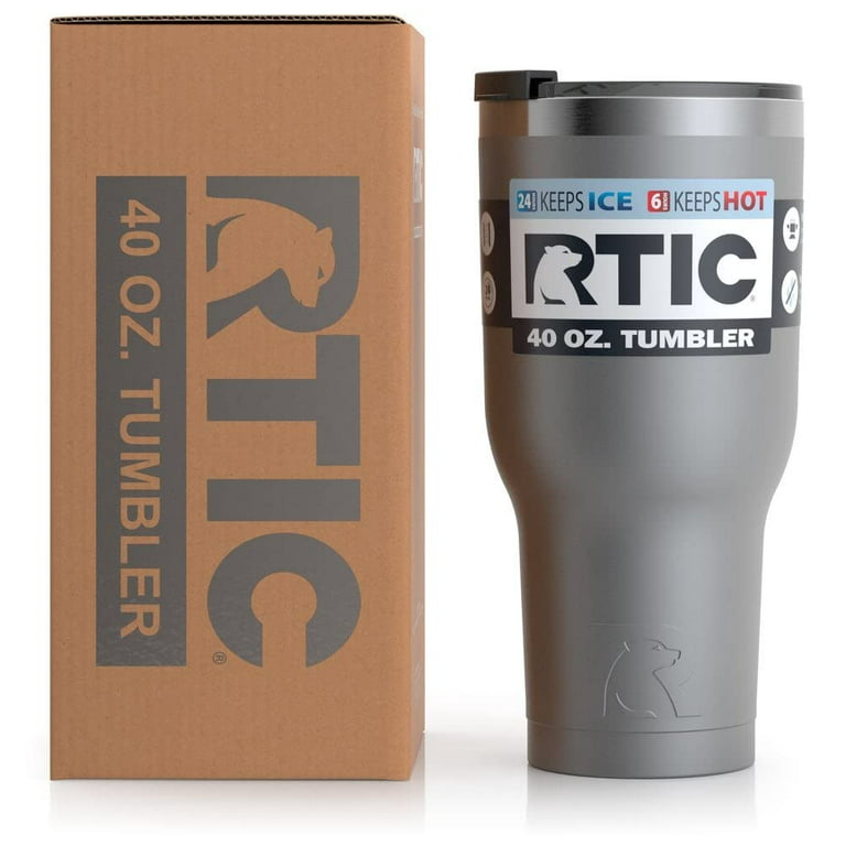 RTIC 40 oz Insulated Tumbler Stainless Steel Coffee Travel Mug with Lid,  Spill Proof, Hot Beverage and Cold, Portable Thermal Cup for Car, Camping,  Navy - Yahoo Shopping