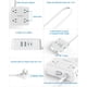 thumbnail image 4 of Multicontacto USB C Enchufe Plano, Electrica Regleta de enchufes 1.5 M con 8 Salidas CA y 4 Puertos USB (2 USB C), protección de 1700 Julios para el hogar, Elementos Esenciales de la Oficina, 4 of 5