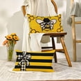 thumbnail image 4 of Bee Happy Bee Kind Throw Pillow Covers, 12 x 20 Inch Honey and Bee Summer Cushion Case Decoration for Sofa Couch Set of 4, 4 of 6