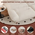 thumbnail image 6 of Lacoo 65"W Convertible Futon Sofa Bed with Five-level Adjustable Armrests,Corduroy Beige, 6 of 7