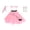 Light Pink, variant on 1950s Girls 4 Piece Poodle Skirt Costume Outfit for Kids with Accessories (glasses, socks, scarf) (Medium Child 7-9, Light Pink Polka Dot)