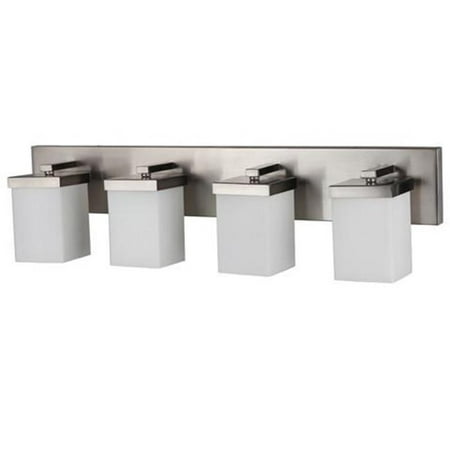 

Modern 4-Light 20W Integrated LED Interior Bathroom Vanity Fixture Brushed Nickel