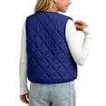 thumbnail image 3 of Bixock Toddler Girls Puffer Vests Girls Zip Up Jackets Kids Fleece Vests Waistcoat Outerwear Sleeveless Crew Neck Padded Thermal Daily Jacket for Kids 2-14Years, 3 of 7