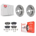 thumbnail image 1 of Transit Auto Rear Disc Brake Rotors and Semi-Metallic Pads Kit for Car Toyota Corolla K8S-104028, 1 of 11