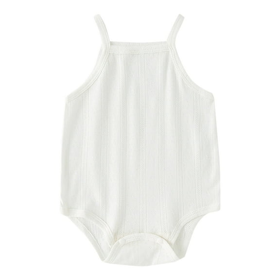 Outfit Solid Color Bodysuit Sleeveless Baby Tees for Girls 6-9 Months