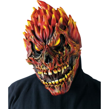 Morris Costumes Fearsome Faces Horror Scary Fire Latex Skull Mask, Style FW93218S