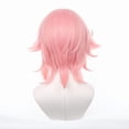 thumbnail image 3 of Peluca corta para cosplay, sintética, con capas de color rosa, 35 cm, para todas las edades, 3 of 3