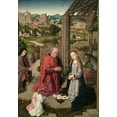 thumbnail image 2 of David, Gerard 23x32 Gold Ornate Wood Framed with Double Matting Museum Art Print Titled - The Nativity, 2 of 4
