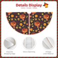thumbnail image 3 of Disketp Turkey Bird Christmas Tree Skirt, Christmas Tree Decorations, Christmas Decor, Tree Mat Decoration(30-48IN)-48", 3 of 6