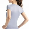 thumbnail image 3 of Baiways Workout Tops for Women Short Sleeve Compression Athletic Shirts Seamless Dry Fit Yoga Gym Clothes, 3 of 8