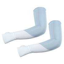 Vocoste 1 Pair Cooling Arm Sleeves for Women Sports Arm Sleeve Covers Sun Protection Blue White