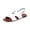 White, variant on Commforr Walking Sandals Women, Women's Flat Ankle Strap Sandals Cutout Low Heels Basic Shoes Elegant Open Square Toe Slingback Casual Dress Sandals for Outdoor Beach Travel, Black, 6