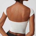 thumbnail image 4 of Baywell Women's Backless T-Shirts Y2K Top Solid Casual Short Sleeve Sexy Vintage Cut Out 2024 Summer Fashion, 4 of 6