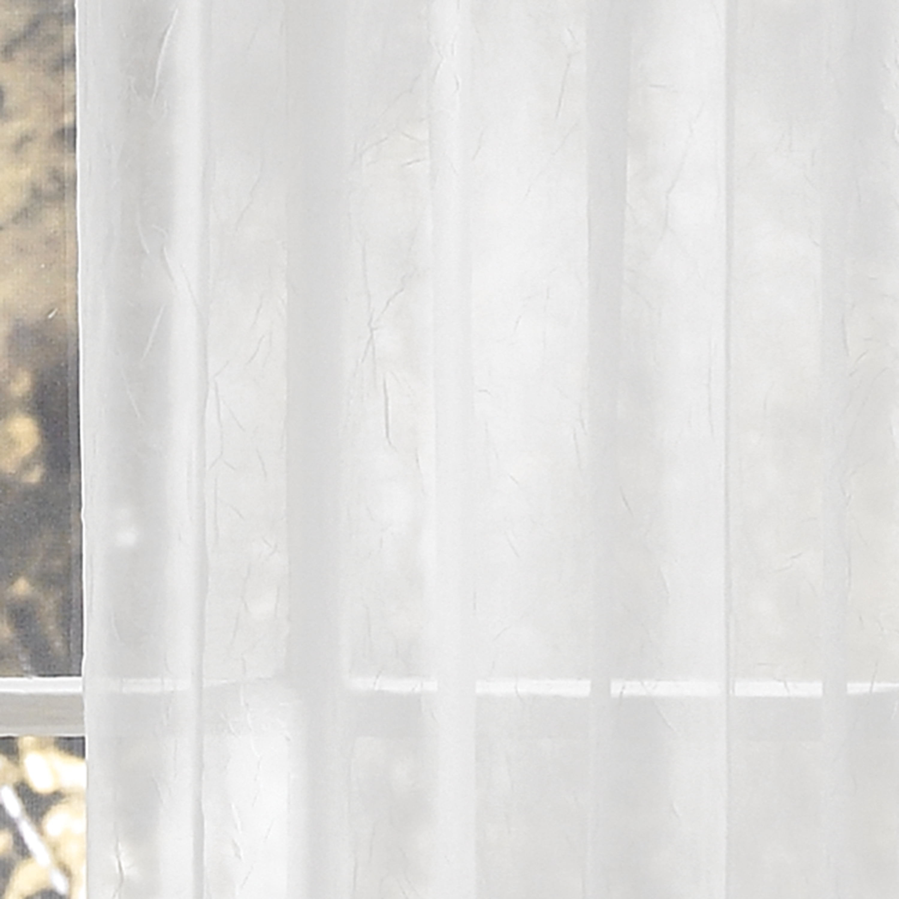 Mainstays Crushed Voile Sheer Curtain, Single Panel, Indoor, White, 51"W x 108" L, Adult