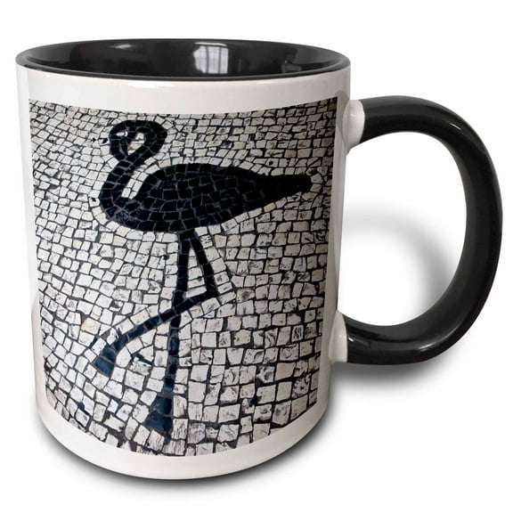 3drose, China, Macau. Portuguese Tile Designs, Senate Square - As22 Jeg0021 - Julie Eggers, 11oz Two-tone Black Mug
