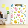 thumbnail image 2 of FORMRS Acrylic Clipboard with Low Profile Clip Standard A4 Letter Size, 12.5" x 9", Colorful Easter Eggs, 2 of 8