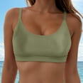 thumbnail image 2 of Caqnni Bikini Tops for Women Adjustable Lace-Up Back Swimwear Swimsuit Top with Push Up Design and Criss Cross Back (Z35-AG,M), 2 of 9
