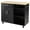 Black, variant on Sobaniilo Kitchen Island Cart with Storage, Rolling Side Table with Large Worktop, Towel Rack, Black