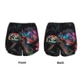 thumbnail image 3 of Hirioo Colorful Plant Turtle A for Women's Double Layer Athletic Shorts High-Performance Gym Shorts with Inner Pocket, Elastic Waistband-Medium, 3 of 7