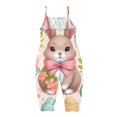 thumbnail image 5 of Mercatoo Little Girls Sleeveless Jumpsuit Cute Bunny Easter Outfit Toddler Girl Overalls One 𝐏iece Romper Baby Spring Clothes, 5 of 5