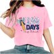 thumbnail image 5 of Camisetas de Cuello de Tripulación de Manga Corta para Mujeres Carta Impresa Camiseta 95% Poliéster 5% Spandex, Manga Corta Cuello Redondo Top Casual para Diario, 5 of 5