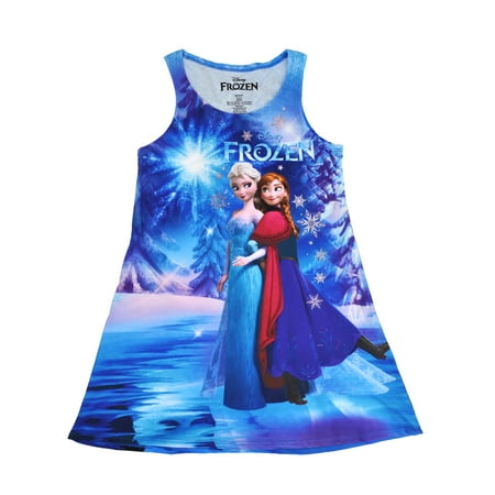 Frozen Girls Anna and Elsa Sublimated Tank Dress