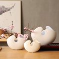 thumbnail image 4 of Creative Eggshell Ceramic Hydroponic Vase, Potted Flowerpot Plant Container, Modern Minimalist Home Decoration for Living Room Decor,17cm, 4 of 5