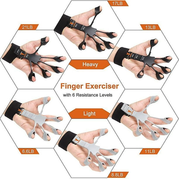 Silicone Gripster Grip Strengthener Finger Stretcher Hand Grip Trainer Gym  Fitness Training And Exercise Hand Strengthene 