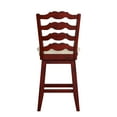 thumbnail image 5 of Weston Home Sheena Ladder Back 24" Wood Swivel Counter Stool, Antique Red, 5 of 6