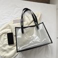 thumbnail image 3 of Bolsas de hombro casuales para mujer Bolsas de moda de PVC transparentes (blanco) Likrtyny Para Estrenar, 3 of 9