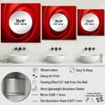 thumbnail image 4 of Designart "Vortex of Red Perpetual Pulse I" abstract spirals Square Mirror Wall Decor Modern - Large Red Square Bathroom Mirror - Square Printed Wall Mirror Art, 4 of 5