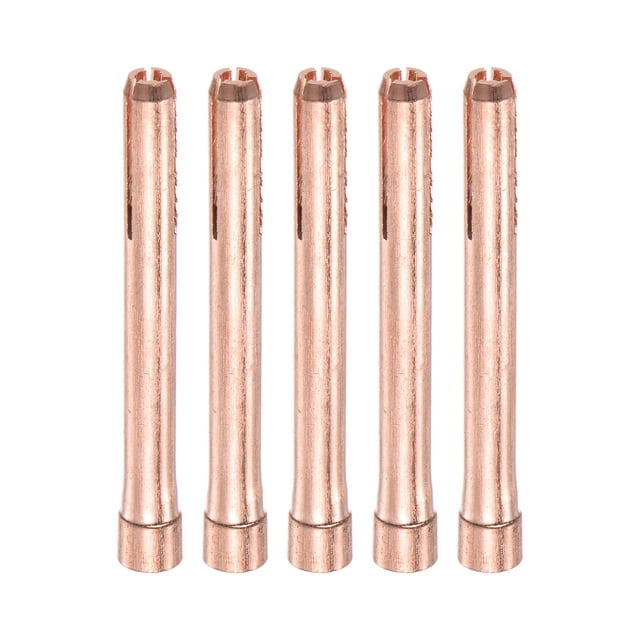 Unique Bargains TIG Collet 2.4x50mm Stubby Collet Tungsten Electrode Collet Tips Replacement 5 Pack