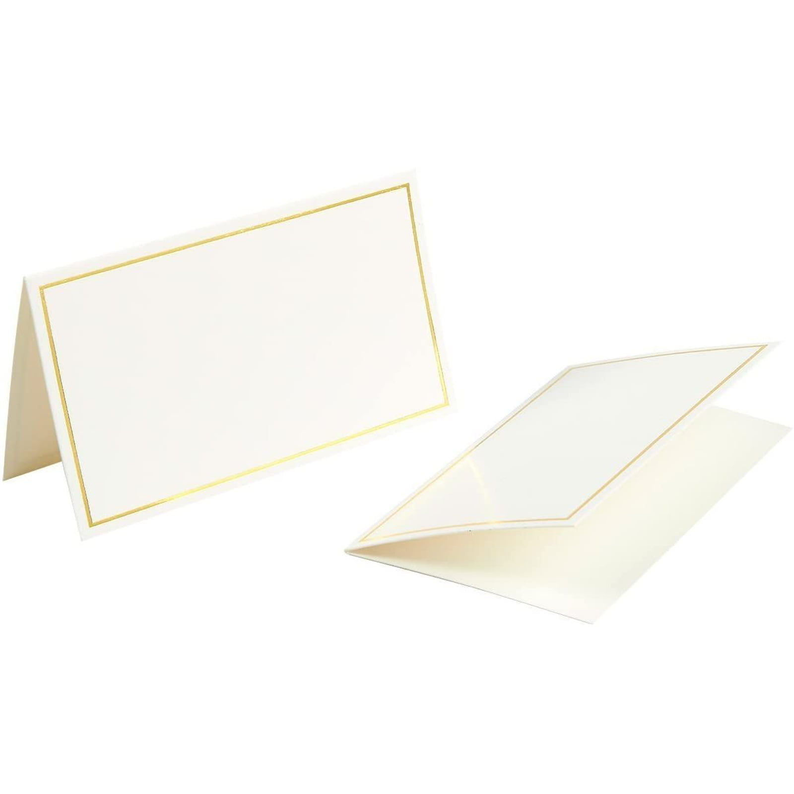 Small Tent Cards with Gold Foil Border Events 2 x 3.5 Inches Perfect for Weddings JABINCO Pack of 100 Place Cards Banquets