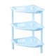 thumbnail image 1 of EeaseMX Estantes de almacenamiento pequeños de plástico de 3 capas, cesta de plástico, estante esquinero, organizador de escritorio, estante de baño para el hogar, cocina (azul), 1 of 7