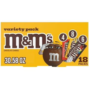 M&M'S Full Size Variety Pack Chocolate Bars, 18 Count